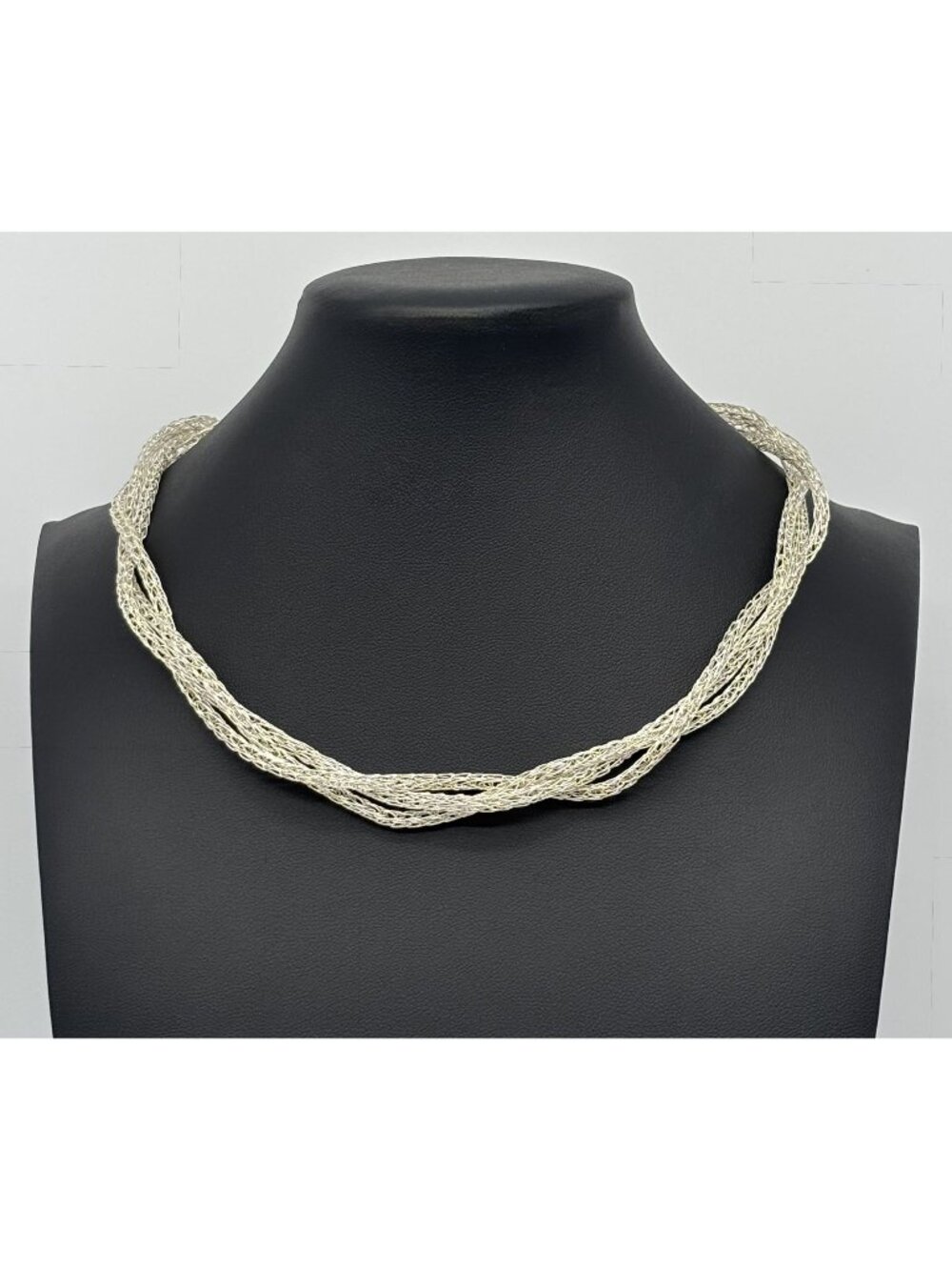 Artisan-Made 999 Fine Silver Viking Knit Necklace With 925 Sterling Silver Clasp